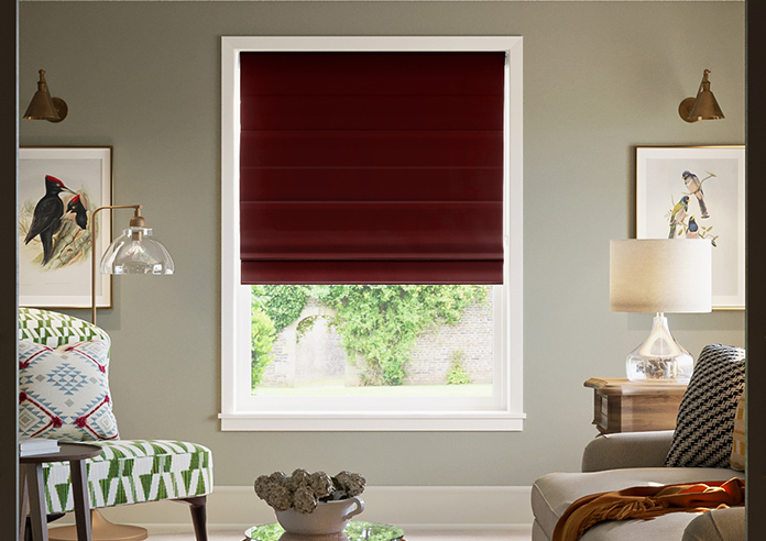 Ultra Luxe Velvet, Merlot - Roman Blind - Image 3
